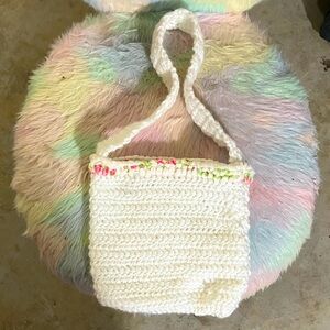 Handmade White Crochet Bag